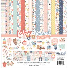   Echo Park Baby On Board - Girl Scrapbook papírkészlet 12" (30 cm) Collection Kit (1 csomag)