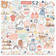   Echo Park Baby On Board - Girl Matrica 12" (30 cm) Cardstock Stickers (1 ív)
