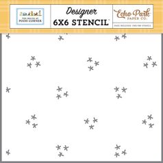   Echo Park The House At Pooh Corner Friendship Flowers Stencil  Stencil 6" (15 cm) Designer Stencil (1 db)