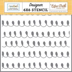   Echo Park The House At Pooh Corner Curious Curly Swirls Stencil  Stencil 6" (15 cm) Designer Stencil (1 db)