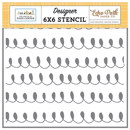 Echo Park The House At Pooh Corner Curious Curly Swirls Stencil  Stencil 6" (15 cm) Designer Stencil (1 db)