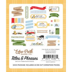   Echo Park The House At Pooh Corner Kivágatok Titles & Phrases (1 csomag)