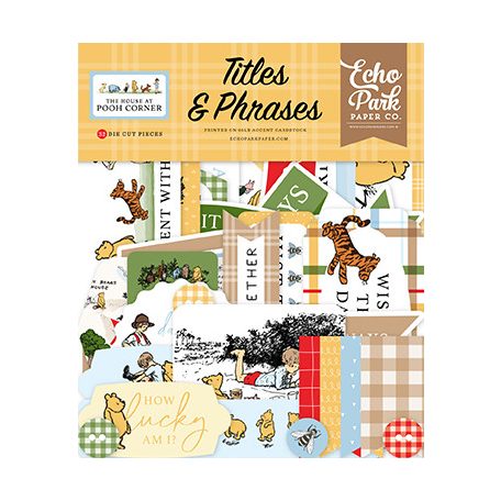 Echo Park The House At Pooh Corner Kivágatok Titles & Phrases (1 csomag)