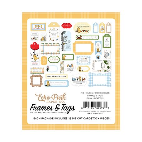 Echo Park The House At Pooh Corner Kivágatok Frames & Tags (1 csomag)