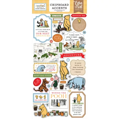 Echo Park The House At Pooh Corner Chipboard 6"X12" Chipboard Accents (1 ív)