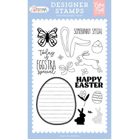 Echo Park Bunnies And Baskets Eggstra Special Szilikonbélyegző Clear Stamps (1 db)
