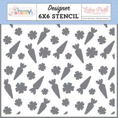   Echo Park Bunnies And Baskets Easter Garden Picks Stencil 6" (15 cm) Designer Stencil (1 db)