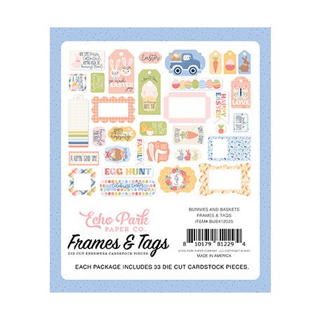Echo Park Bunnies And Baskets Kivágatok Frames & Tags (1 csomag)
