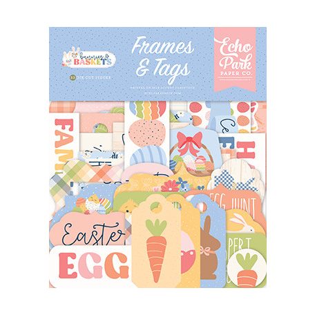 Echo Park Bunnies And Baskets Kivágatok Frames & Tags (1 csomag)