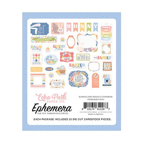 Echo Park Bunnies And Baskets Kivágatok Ephemera (1 csomag)