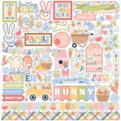   Echo Park Bunnies And Baskets Matrica 12" (30 cm) Cardstock Stickers (1 ív)