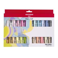   Talens Amsterdam akrilfesték készlet 20 ml - Soft Colors Acrylics (24 db)