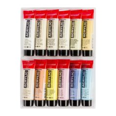   Talens Amsterdam akrilfesték készlet 20 ml - Pastel Acrylics (12 db)