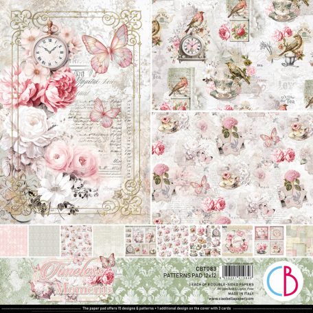 Ciao Bella Timeless Moments Scrapbook papírkészlet 12" (30 cm) Patterns Pad (8 ív)