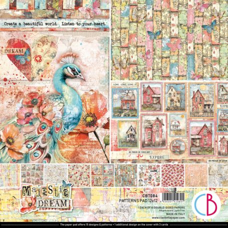 Ciao Bella Majestic Dream Scrapbook papírkészlet 12" (30 cm) Patterns Pad (8 ív)