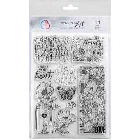 Ciao Bella Majestic Dream Szilikonbélyegző 6"x8" Flourishing Scarlet Clear Stamp Set (1 csomag)