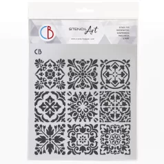   Ciao Bella Tiles Palette Stencil 8"x8" (20x20cm) Stencil Home Deco (1 db)