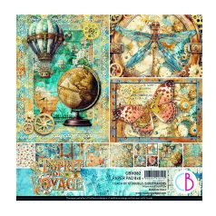   Ciao Bella Esprit de Voyage Scrapbook papírkészlet 8" (20 cm) Paper Pad (12 ív)