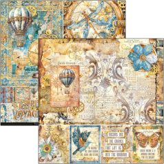  Ciao Bella Esprit de Voyage Scrapbook papírkészlet 8" (20 cm) Paper Pad (12 ív)