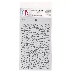   Ciao Bella Esprit de Voyage Stencil 5"x8" (13x20cm) Handwritten Texture Stencil (1 db)