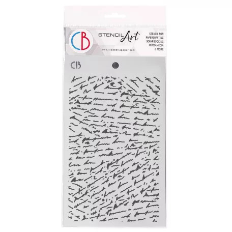 Ciao Bella Esprit de Voyage Stencil 5"x8" (13x20cm) Handwritten Texture Stencil (1 db)