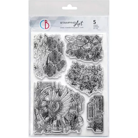 Ciao Bella Esprit de Voyage Szilikonbélyegző 8"x8" Mechanical Marvels Clear Stamp Set (1 csomag)
