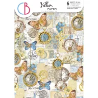   Ciao Bella Esprit de Voyage Vellum papírkészlet A4 Vellum Paper Patterns (6 ív)