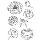 Jane's Doodles Peony Szilikonbélyegző Clear Stamp Set (1 csomag)