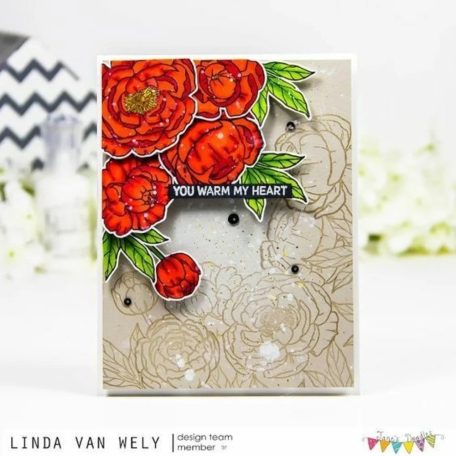 Jane's Doodles Peony Szilikonbélyegző Clear Stamp Set (1 csomag)