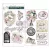 Prima Marketing Serene Petals Chipboard matrica Vintage Flutter Chipboard Stickers  (1 db)