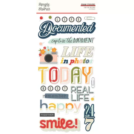 Simple Stories For The Record Matrica Foam Stickers 2 ív