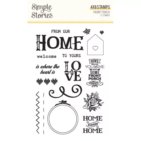 Simple Stories Front Porch Szilikonbélyegző Clear Stamps 1 csomag