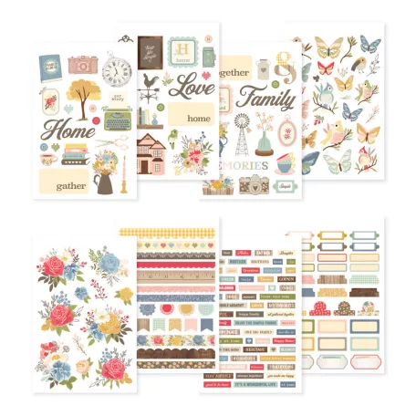 Simple Stories Front Porch Matrica Sticker Book 12 ív