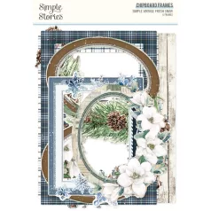   Simple Stories Simple Vintage Fresh Snow Chipboard Chipboard Frames 1 csomag
