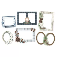   Simple Stories Simple Vintage Fresh Snow Chipboard Chipboard Frames 1 csomag