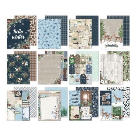 Simple Stories Simple Vintage Fresh Snow Papírkészlet Paper Pad 6"x8" 24 lap