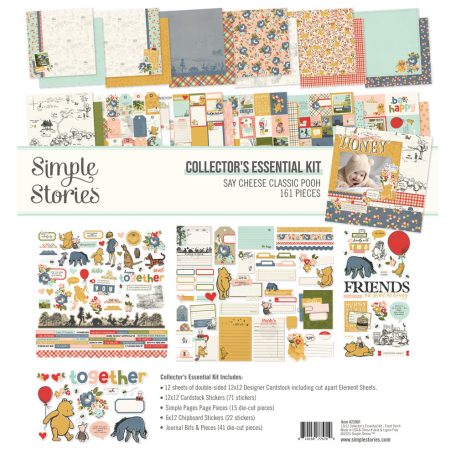 Simple Stories Say Cheese Classic Pooh Scrapbook papírkészlet Collector's Essential Kit 12" (30 cm) 1 csomag