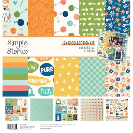 Simple Stories Fur Baby Cat Scrapbook papírkészlet Collection Kit 12" (30 cm) 1 csomag