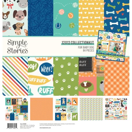 Simple Stories Fur Baby Dog Scrapbook papírkészlet Collection Kit 12" (30 cm) 1 csomag