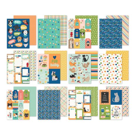 Simple Stories Fur Baby Papírkészlet Paper Pad 6"x8" 24 lap