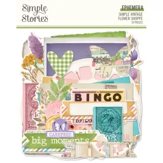   Simple Stories Simple Vintage Flower Shoppe Kivágatok Ephemera 1 csomag