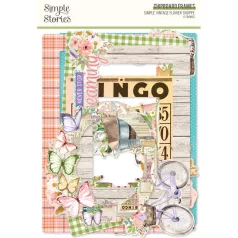   Simple Stories Simple Vintage Flower Shoppe Chipboard Chipboard Frames 1 csomag