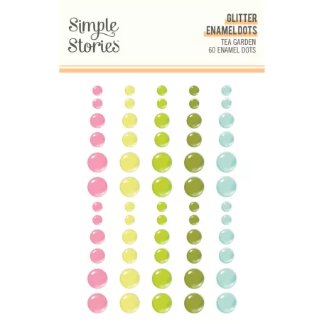 Simple Stories Tea Garden Díszítőelem Enamel Dots 1 ív