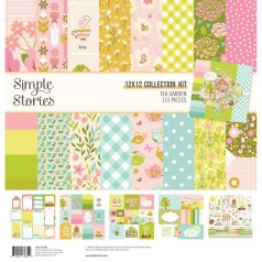   Simple Stories Tea Garden Scrapbook papírkészlet Collection Kit 12" (30 cm) 1 csomag