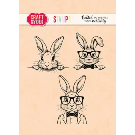 Craft & You Szilikonbélyegző Funny Bunnies Clear Stamps (1 db)