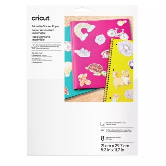   Cricut Nyomtatható öntapadós papír fehér / Printable Sticker Paper A4 White (8 ív)