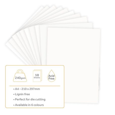 Tonic Studios Karton A4 - White - Smooth Card (10 ív)