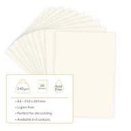 Tonic Studios Karton A4 - Ivory White - Smooth Card (10 ív)