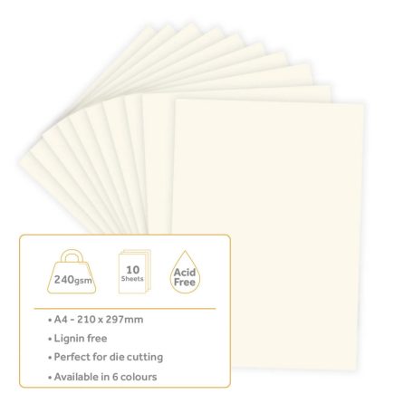 Tonic Studios Karton A4 - Ivory White - Smooth Card (10 ív)