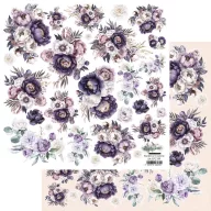  Alchemy of Art Kivágóív 12" (30 cm) Purple Colors Flowers Art Alchemy Double-sided paper (1 ív)